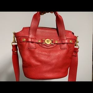 Fairly used Versace Medusa Red Leather Small Bag